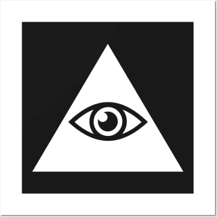 Illuminati Pyramid & Eye –– Rave EDM Design Posters and Art